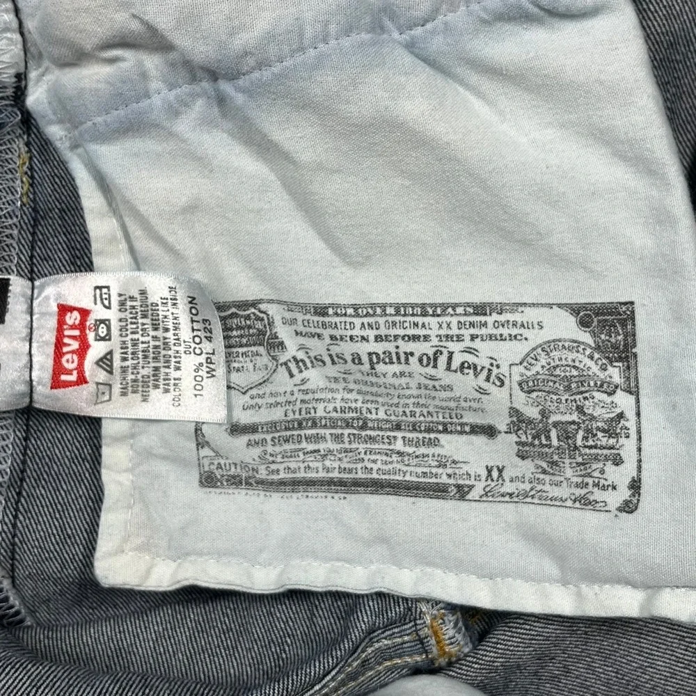 Levi's 501 Original Jeans Mens 38x32 (Fits 36x29) Blue Straight Button Fly Y2K